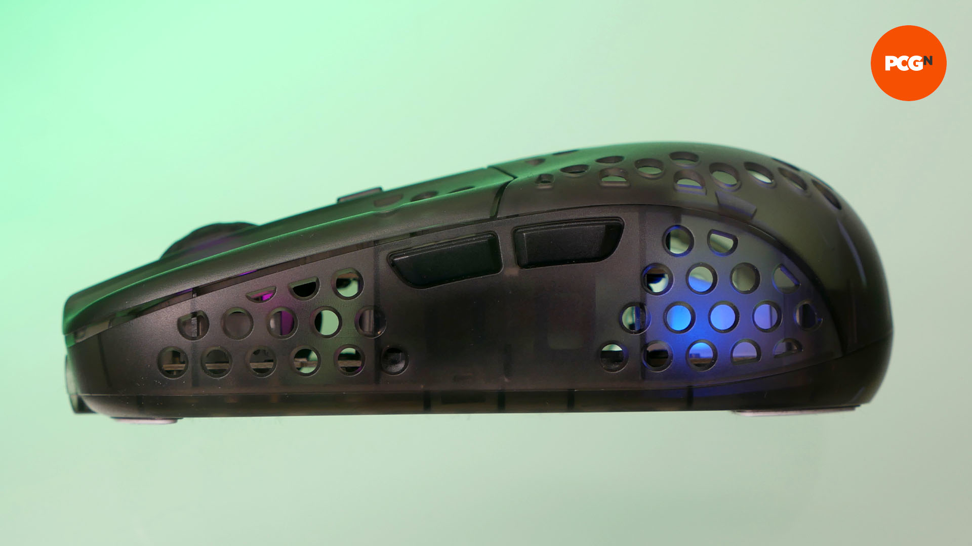 A side profile of the cherry xtrfy mz1 wireless mouse