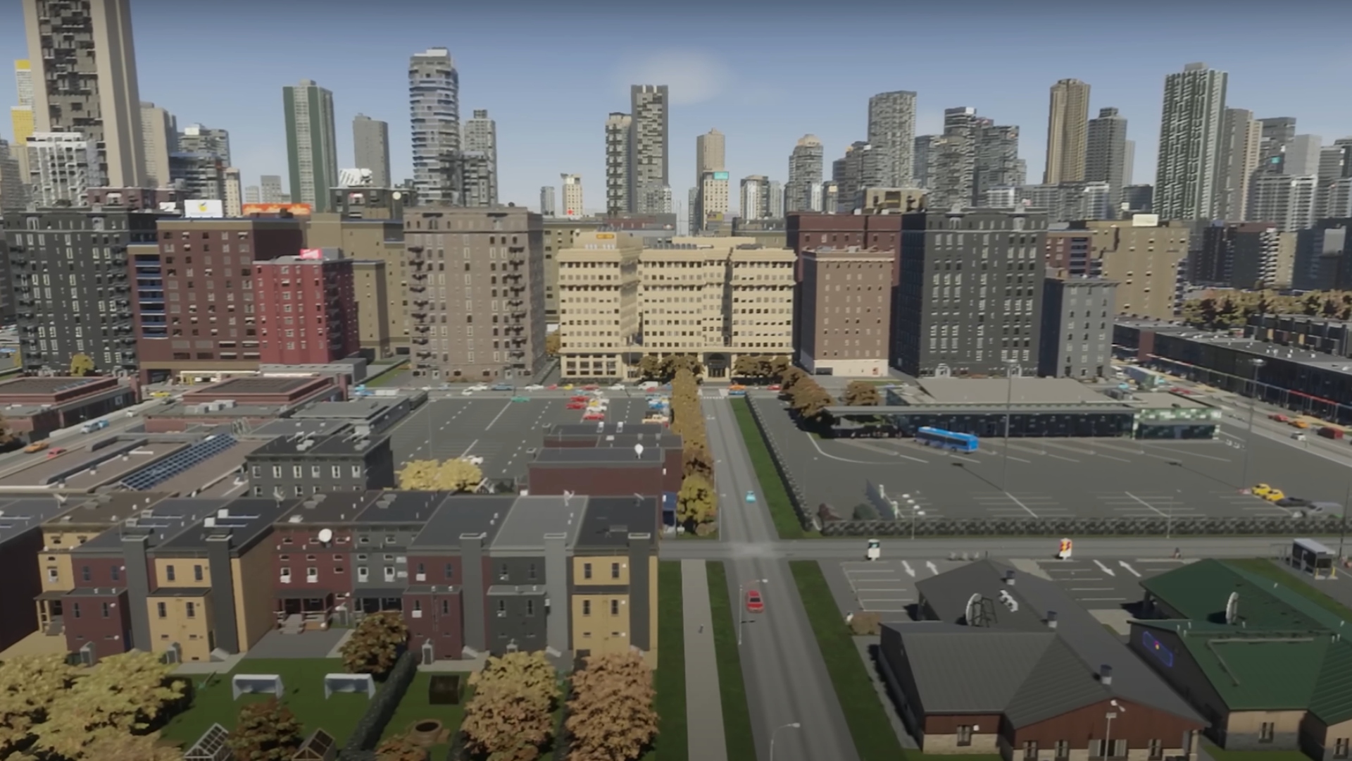 Cities Skylines 2 economy patch: A small downtown area from Colossal Order city building game Cities Skylines 2