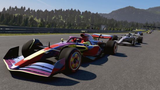 F1 24 review: A view of the player’s Philippine-inspired car livery.