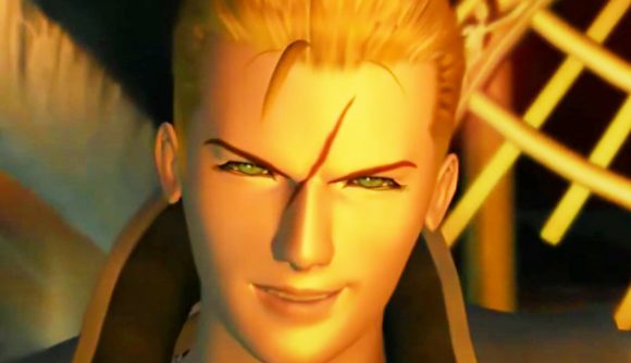 Final Fantasy 8 Steam sale: A villain with a cut on his face, Seifer from RPG game Final Fantasy 8