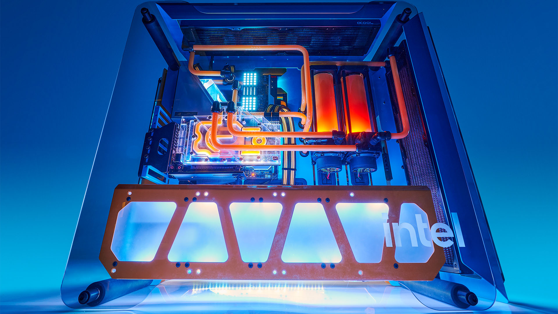 The inside of the intel gamer days gaming pc