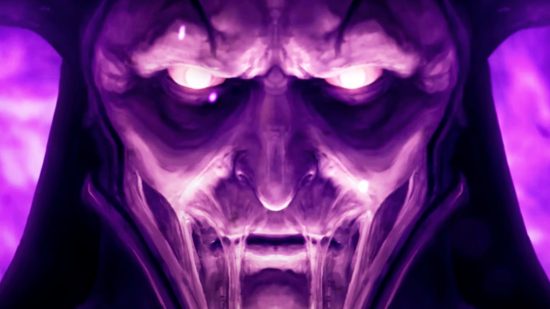 Last Epoch Harbingers of Ruin is the second season for the hit Steam ARPG - A stern face bathed in purple light.