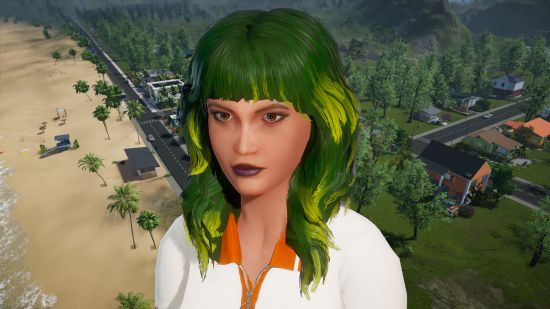 Crusader Kings publisher delays The Sims challenger for a third time: A green haired character from Life by You stands in front of a beachfront town.