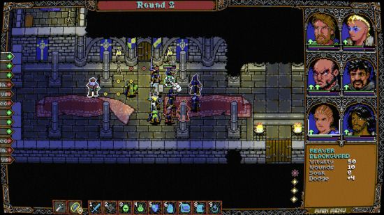 Skald review: combat with cultists in a castle.