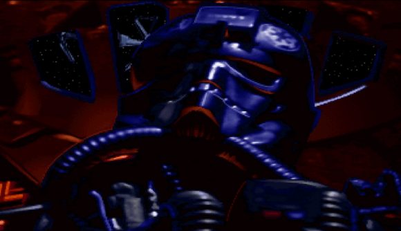 The best Star Wars game is less than $3 right now in huge Steam sale: A TIE fighter pilot twiddles their controls in extreme closeup.