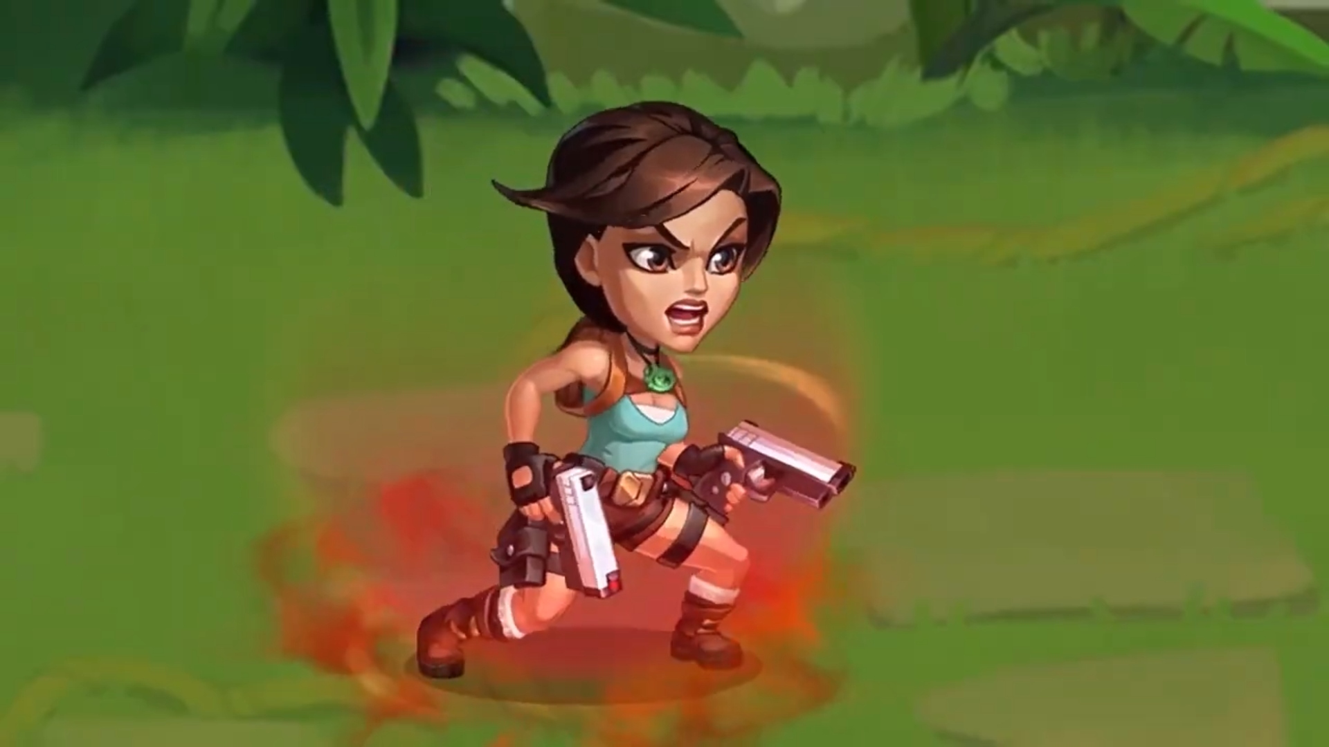 Tomb Raider's Lara Croft in the world of Hero Wars.