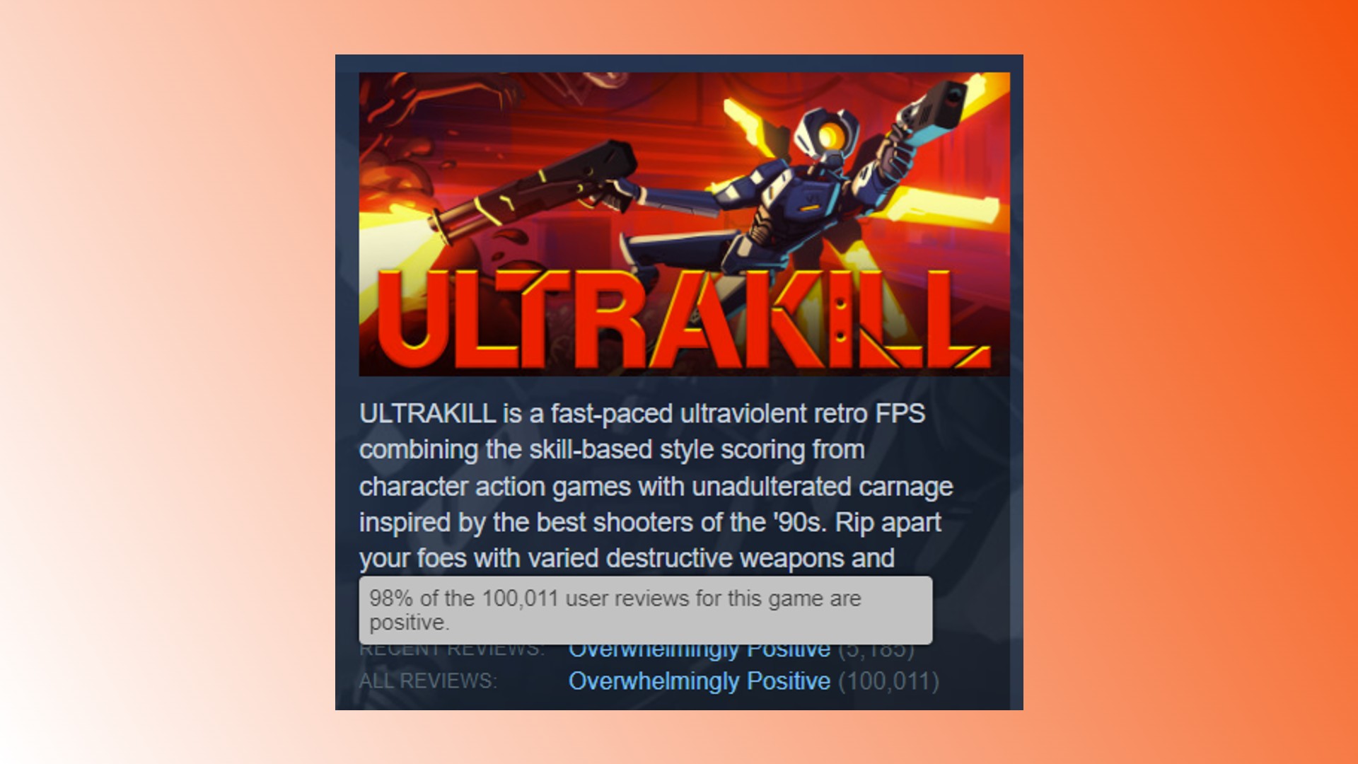 Ultrakill Steam reviews: Reviews for FPS game and boomer shooter Ultrakill on Steam