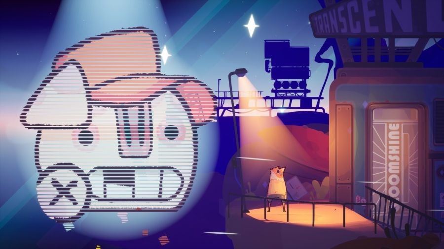 Wilbur and Uncle Chop converse in a cutscene from Uncle Chop's Rocket Shop, Beard Envy's puzzle indie game.