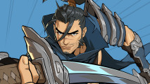 League of Legends fighting game 2XKO announces playtest dates: Yasuo from 2XKO proffers a sword with a smile.
