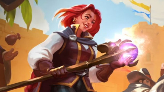 Colossal Steam MMO Albion Online unveils next big free update: A magic user smiles as she readies her staff.