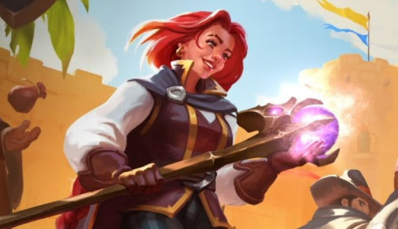 Colossal Steam MMO Albion Online unveils next big free update: A magic user smiles as she readies her staff.