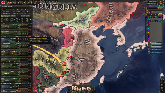 Best war games: the map in Hearts of Iron 4