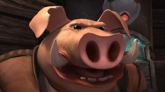 Beyond Good and Evil 20th Anniversary Edition is finally coming out: Pey'j looks on.