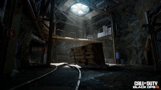 Black Ops 6 maps: an underground storage area, damp and dark.