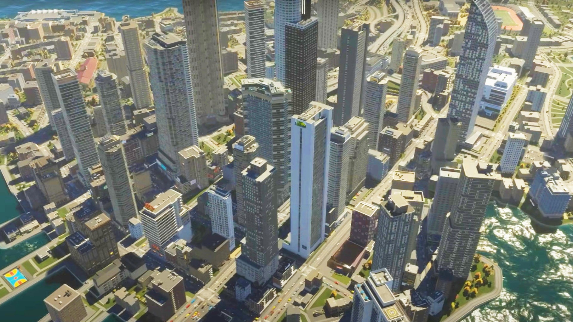 Cities Skylines 2 Economy 2.0 update: A huge downtown area from city building game Cities Skylines 2