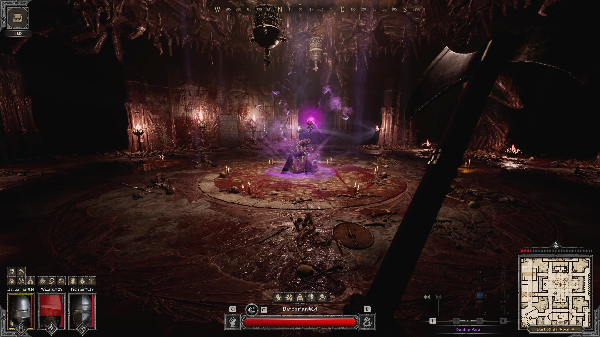 A magical enemy rises in a chamber in one of the dungeons in Dark and Darker, one of the best free PC games.