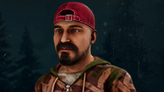 Jonah Vasquez wearing the red baseball cap and khaki jumper available from DBD Twitch drops.