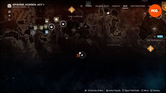 Destiny 2 Convalescence lost Ghost map