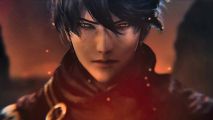 Dynasty Warriors Origins release date: the unnamed protagonist has fire in his eyes.