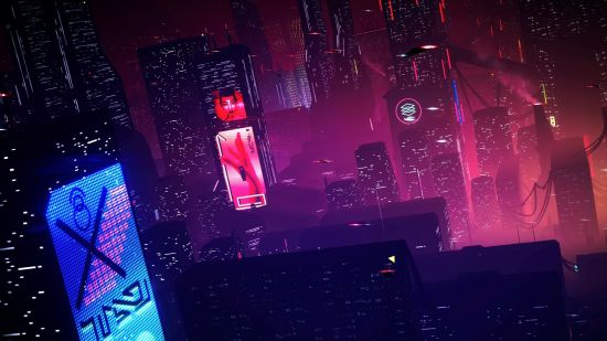 Dystopika is 2024’s best new city builder but no-one’s playing it: A huge magenta metroplis in Dystopika