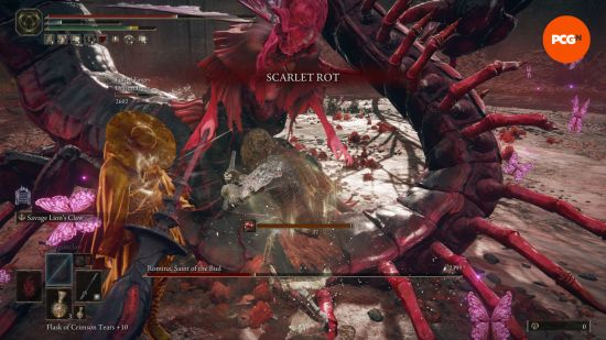 stabbing romina with a melee attack in elden ring