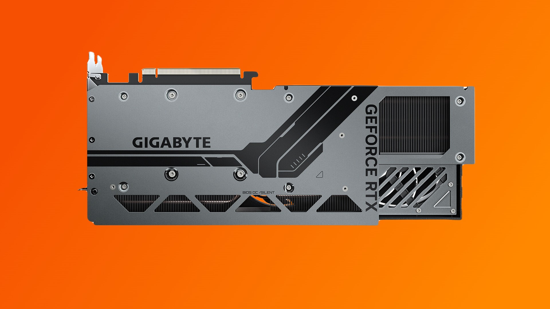 Rückseite der Gigabyte GeForce RTX 4070 Super WindForce Max OC 16G