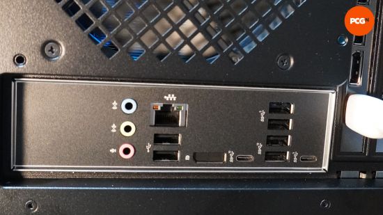 HP Omen 40L review: Rear IO panel and USB ports