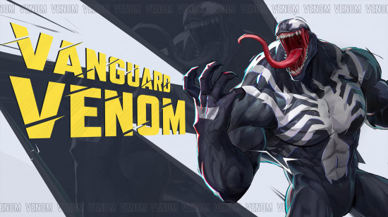 Marvel Rivals characters: Venom in his black and white suit