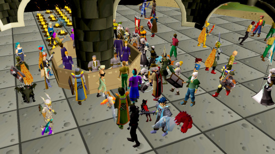 Old games: a view of the Grand Exchange in RuneScape 2 (now Old School RuneScape), where people can trade
