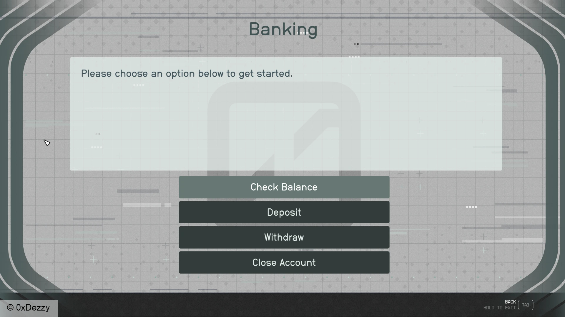 Starfield mod economy loans: a UI screen from Starfield giving you all your banking options