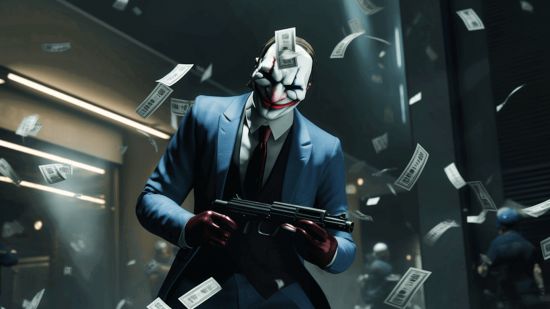 Steam pile of shame: A bankrobber from FPS game Payday 3
