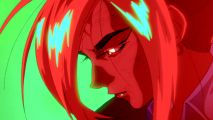 Dead Cells designer returns with Hotline Miami style roguelike game: A cartoon woman with red hair, from Tenjutsu.