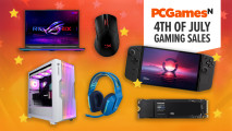 Best 4th of July sales with gaming products on a background with stars