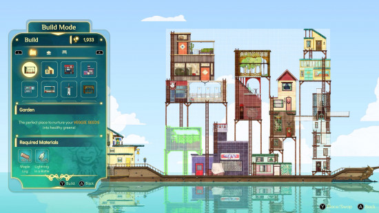 Best Game Pass games: the building UI in Spiritfarer