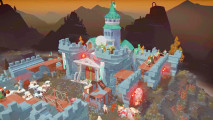 Beloved Steam RTS Cataclismo suddenly gets a big new sandbox mode: A cartoon castle being attacked by monsters.