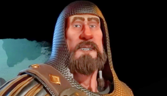 Get one of the best strategy games, Civilization 6, for less than $3: A bearded man in chainmail, Harald Hardrada in Civilization 6.