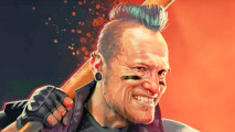 Underloved Payday 3 rival Crime Boss keeps giving DLC away for free: A man with a mohawk holding a bat, Michael Rooker's character in Crime Boss: Rockay City.