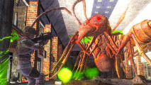 Earth Defense Force 6 Steam account linking: A soldier fights a giant ant in co-op game Earth Defense Force 6