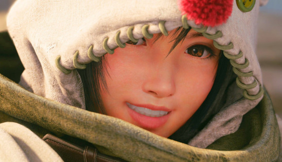 Final Fantasy 7 Remake Humble Square Enix sale: a young girl in a hood, smiling