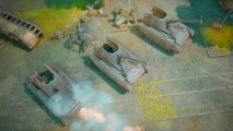 Now's the best time to try out newly updated war MMO Foxhole: An overhead view of three WWII style tanks, from Foxhole.