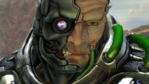 Forgotten MMO Global Agenda Free Agent still active, gets revival: A half cyborg character looks slightly depressed.