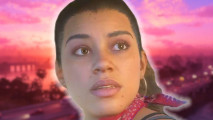 GTA 6 publisher review bombing: Lucia from GTA 6 turning around, looking shocked