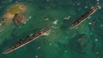 Rewrite history with city-building in new Kaiserpunk demo coming soon: Two warships sail through azure seas.