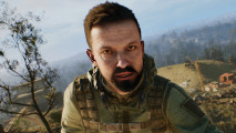 Stalker 2 delayed: A man with short hair and a beard wearing green military uniform