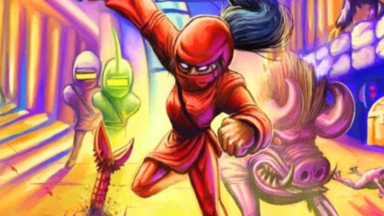 Steam Adult Swim Games delistings: a red ninja swinging a sword