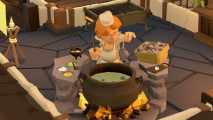 Build your own fantasy pub in Tavern Keeper with new demo coming soon: A chef happily cooks food in a fantasy tavern.