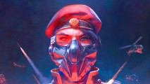 Command and Conquer successor Tempest Rising has just put out a demo: A woman in a beret and metal facemask, from Tempest Rising.