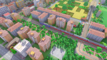 Urbek, the most overlooked strategy game on Steam, is very cheap now: An overhead view of a pixel cityscape, from Urbek: City Builder.
