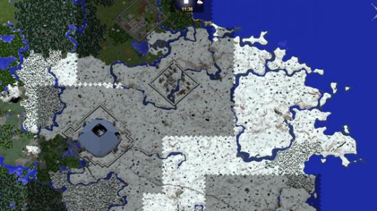 CivCraft features a world map.