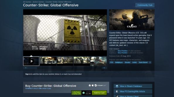CS: GO page removed from Steam, players left baffled